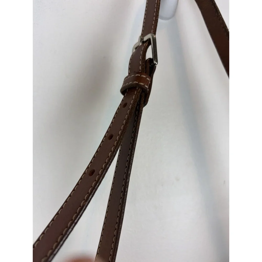 Dooney & Bourke Purse Pebble Leather Zip Satchel Shoulder Bag Mustard Yellow
